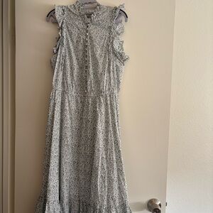 Outerknown Canyon Dress 100% Organic Cotton Size Large CottageCore Coastal